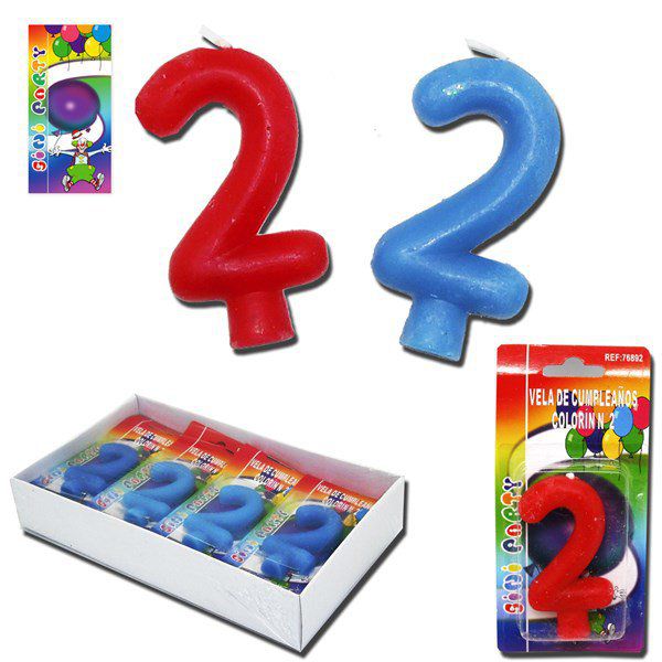 TB2050 Colorin Birthday Candle "2"