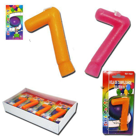 TB2055 Colorful Birthday Candle "7"