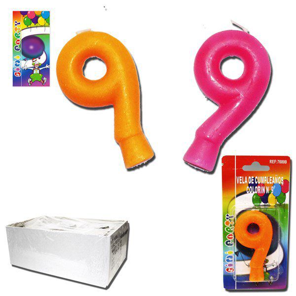 TB2057 Colorin Birthday Candle "9"