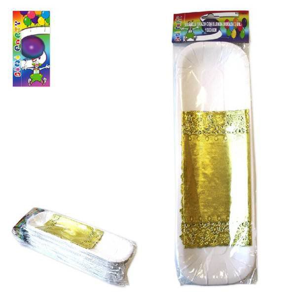 TB2066 Tray Arm with Gold Blonder 3 Units, 10x36 CM.