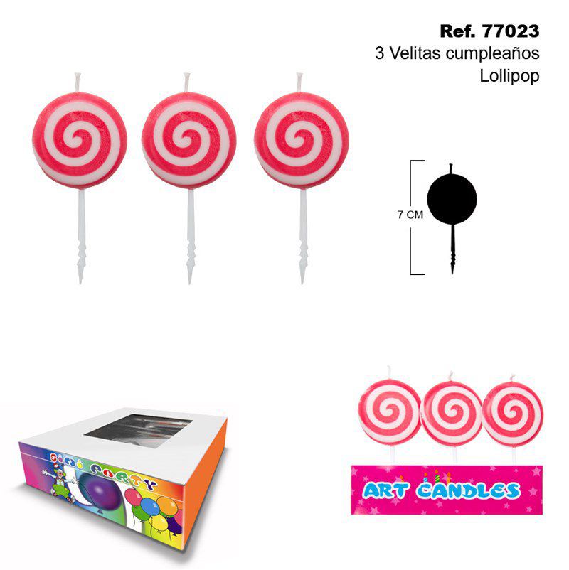 TB2094 3 Lollipop Candles
