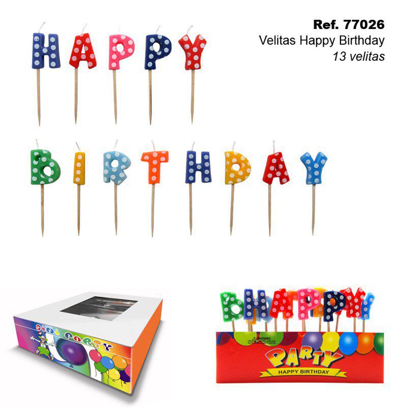 TB2097 13 "HAPPY BIRTHDAY" CANDLES