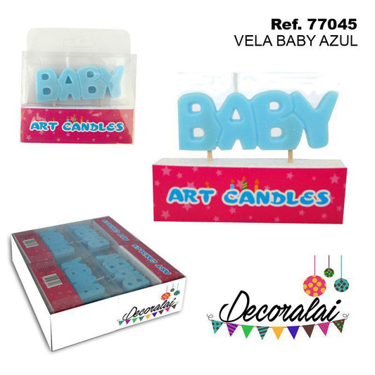 TB2115 Baby Blue Candle