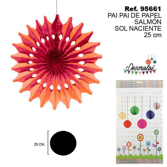 TB2133 Salmon Sunrise Paper Streamer 25CM