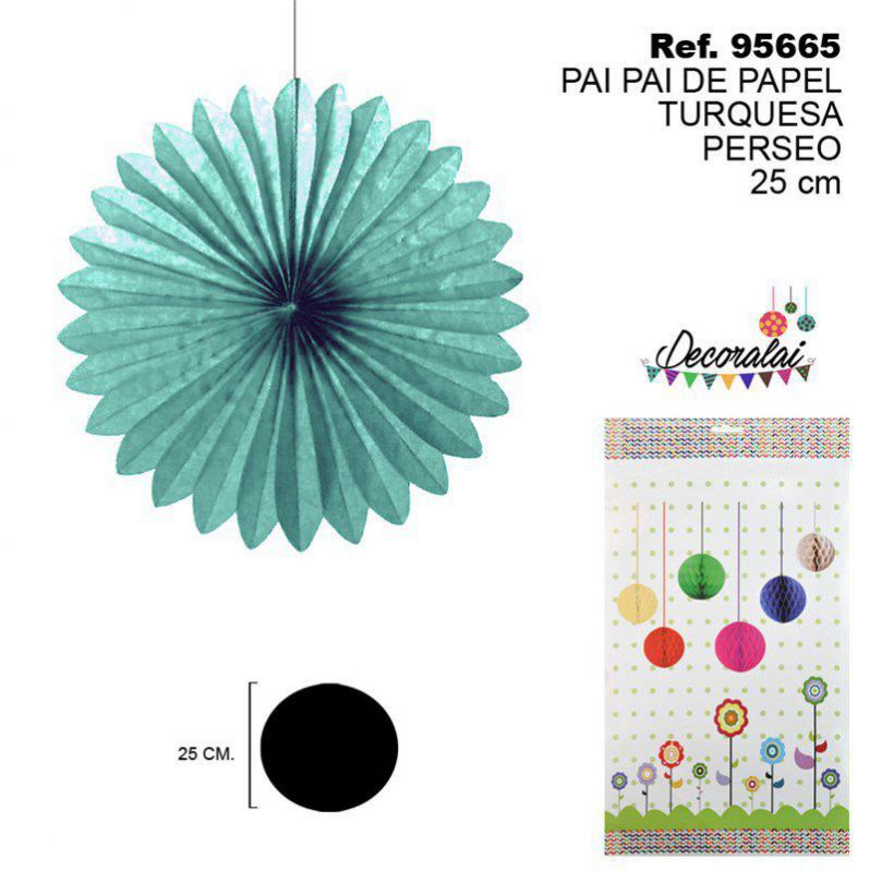 TB2137 Turquoise Perseo Paper Piñata/Banner, 25CM