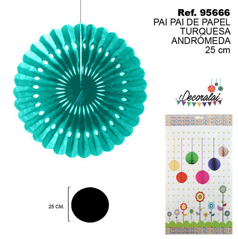 TB2138 Turquoise Andromeda Pattern Paper Streamers, 25cm