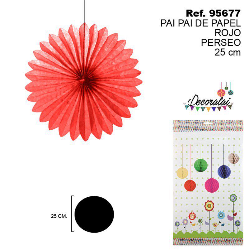 TB2143 Red Perseo Paper Streamer 25cm