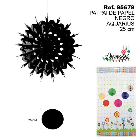 TB2145 Black Aquarius Paper Party Streamer 25CM