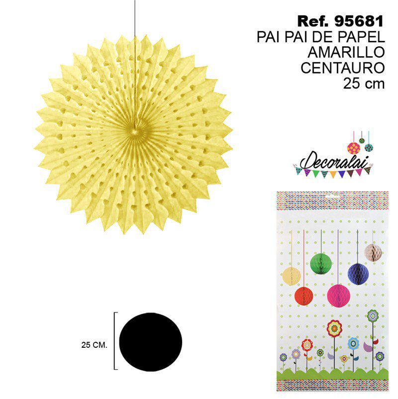 TB2147 Yellow paper streamer, Centauro themed, 25CM