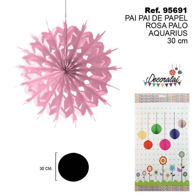 TB2157 AQUARIUS Pink Straw Paper Streamer 30CM