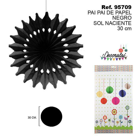 TB2175 Black Paper Streamer, Sunrise Black, 30cm