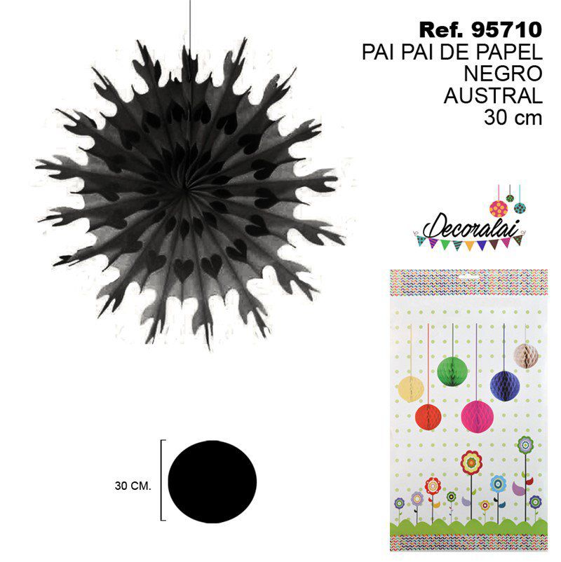 TB2176 Black Australian Paper Streamer 30CM.