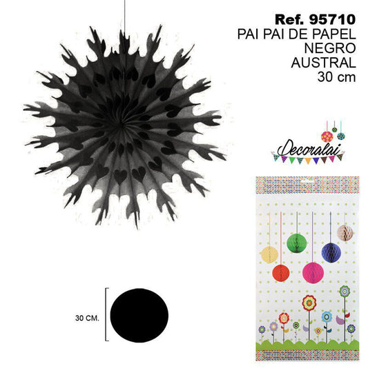 TB2176 Black Australian Paper Streamer 30CM.