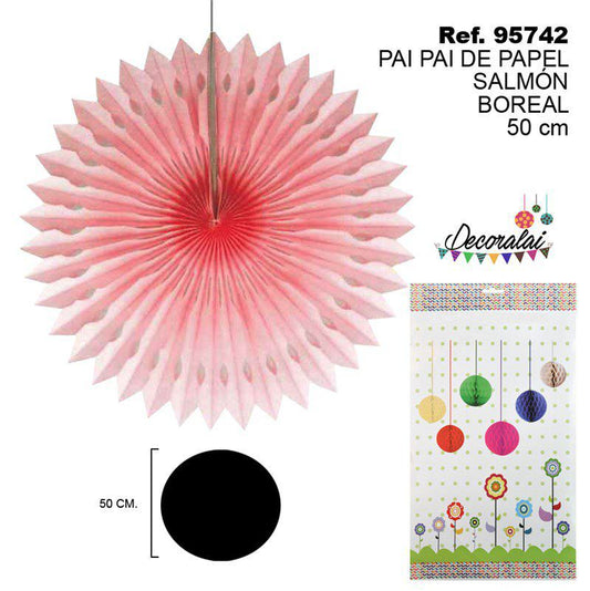 TB2208 Salmon Boreal Paper Pinwheel 50CM