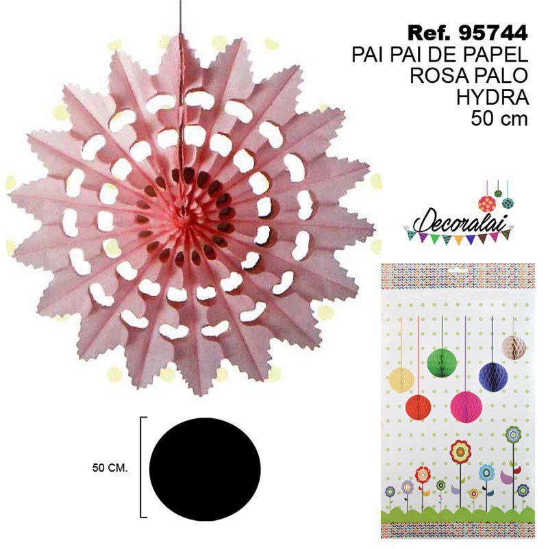 TB2210 Pink paper streamers (pai pai) with a Hydra pattern, 50cm long.
