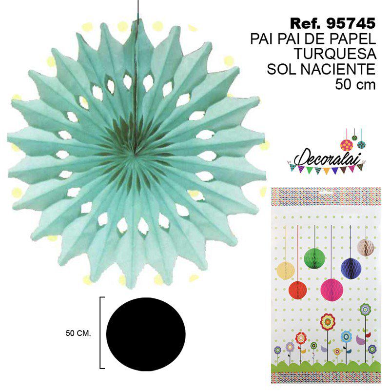 TB2211 Turquoise Paper Streamer Sunrise 50CM