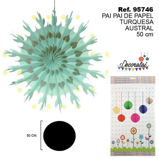 TB2212 Turquoise Australian Paper Streamer 50CM.