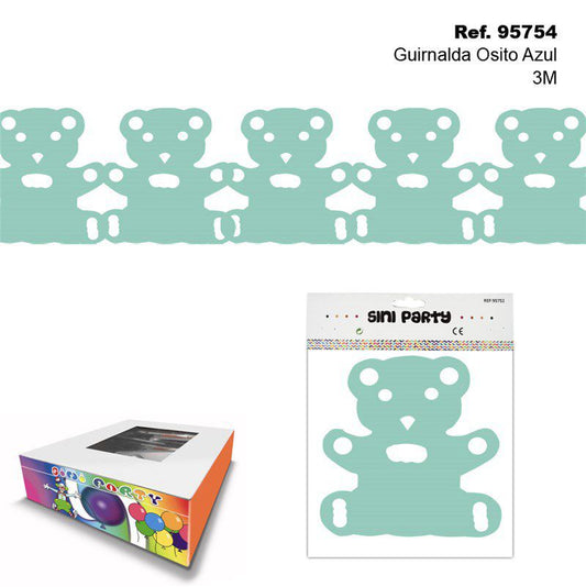 TB2220 Blue Bear Garland 3M