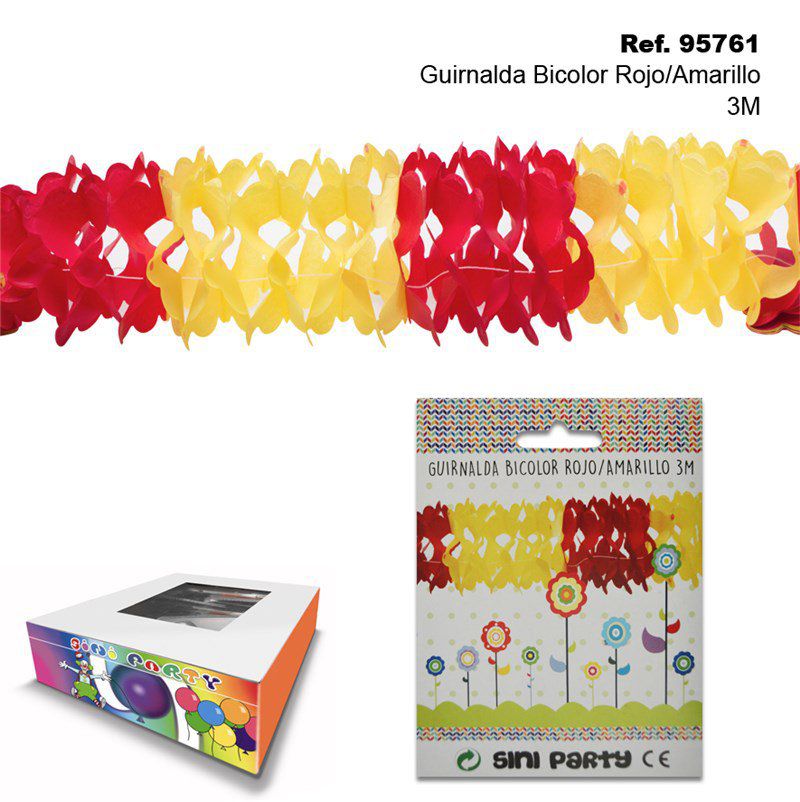 TB2224 Bicolor Red/Yellow Garland, 3M