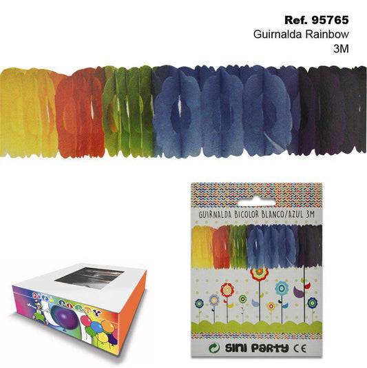 TB2226 Rainbow garland, 3 meters long.