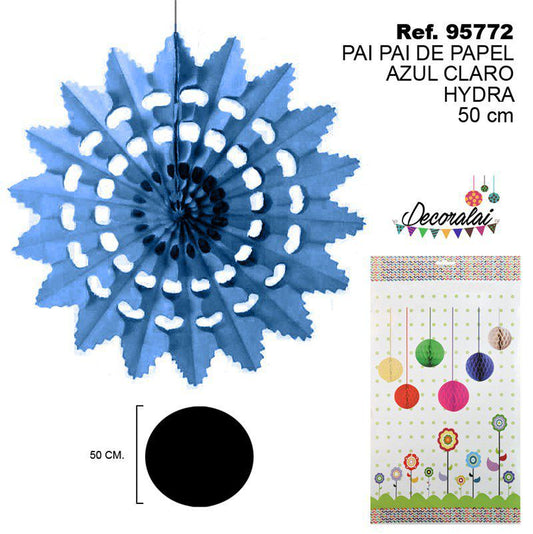 TB2233 Light Blue Hydrangea Paper Party Streamer 50CM