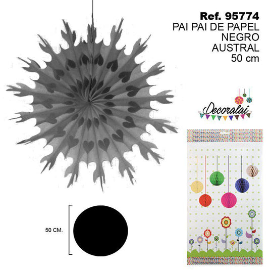 TB2235 Black Australian Paper Streamers 50CM