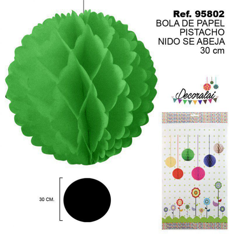 TB2253 Pistachio Beehive Paper Ball 30CM