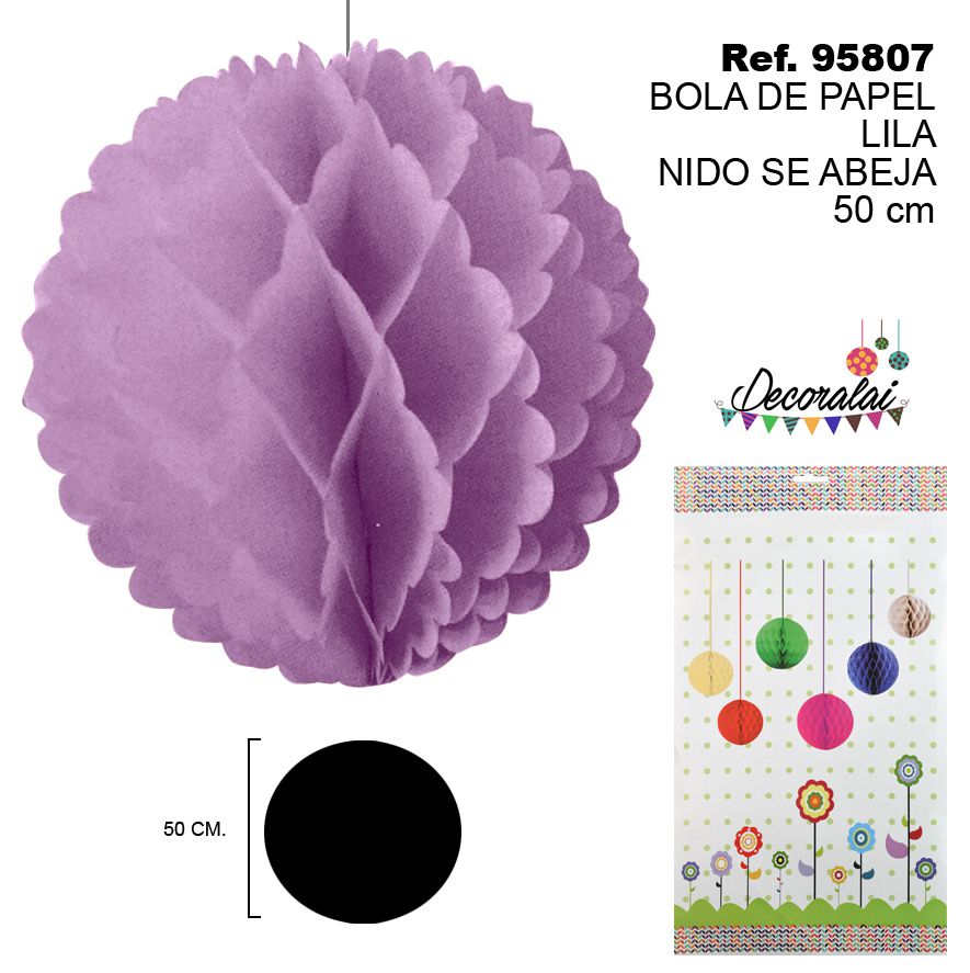 TB2257 Lilac Honeycomb Paper Ball 50CM