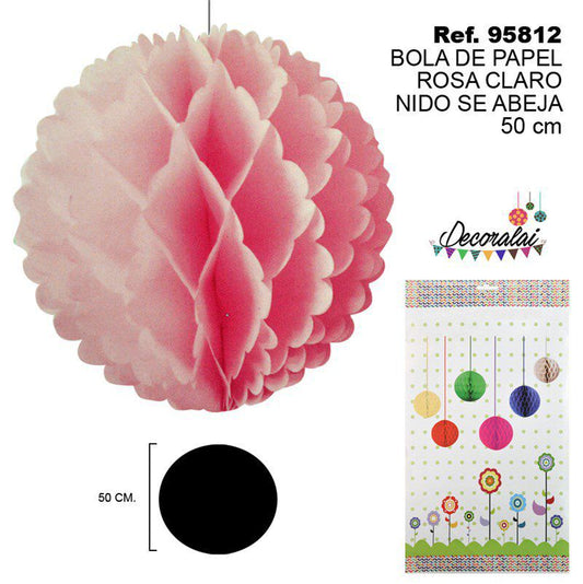 TB2261 Light pink paper ball, beehive design, 50CM.