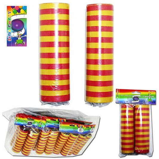 TB2264 JGO. 2 ROLLS RED YELLOW SERPENTINE STREAMER