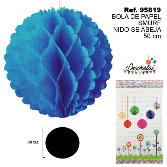 TB2268 SMURF BEEHIVE PAPER BALL 50CM
