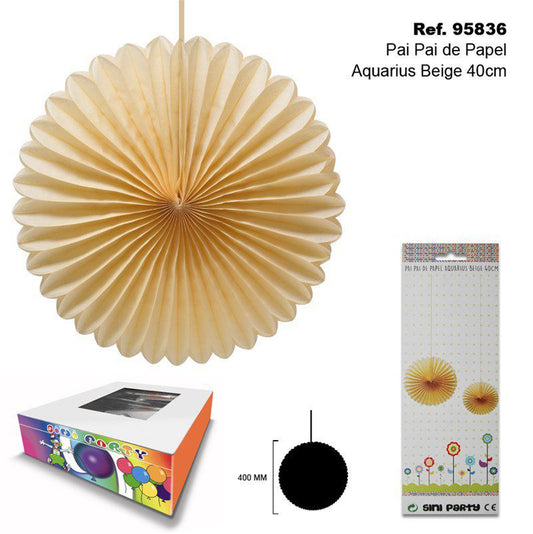 TB2283 Beige Aquarius Paper Streamer, 40cm