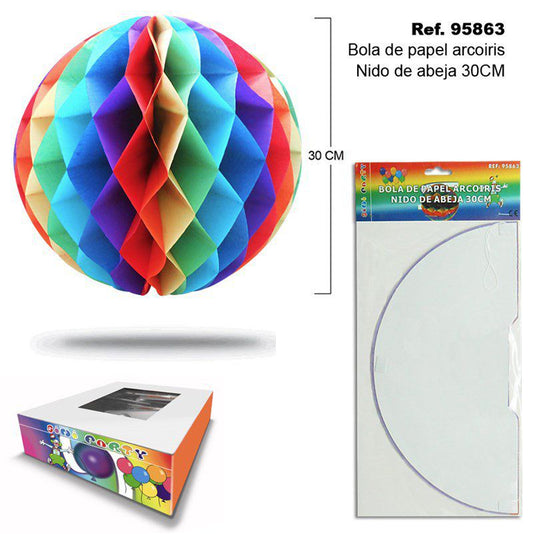TB2300 Rainbow Honeycomb Paper Ball