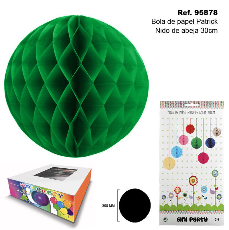 TB2306 Patrick Bee Nest Paper Ball 30CM, an decorative party supply designed to resemble a natural honeycomb structure.