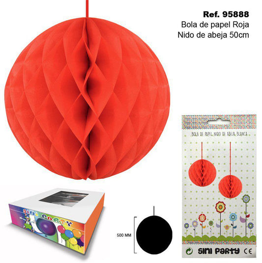 TB2313 Red Beehive Paper Ball, 50CM