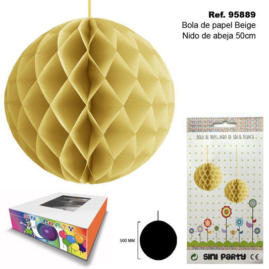 TB2314 Beige Beehive Paper Ball, 50CM