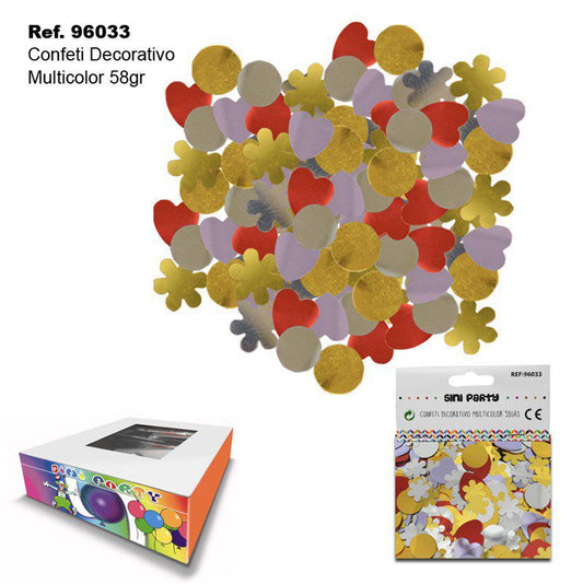 TB2351 Multicolor Decorative Confetti, Model HX070, 58 GRS.