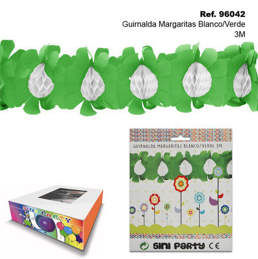 TB2354 Marigold Garland White/Green, 3M