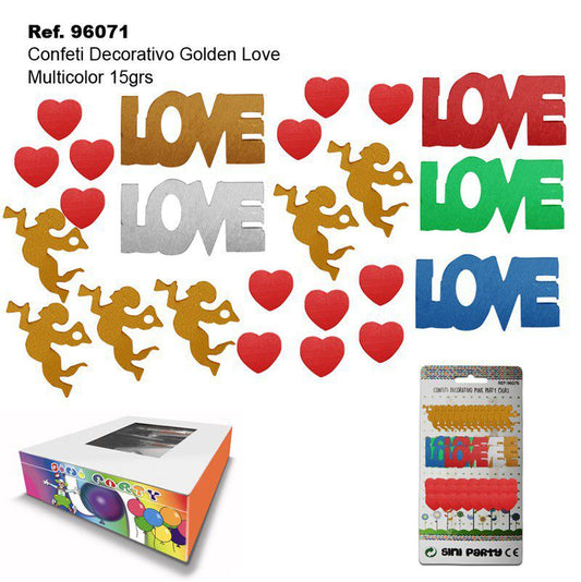 TB2360 GOLDEN LOVE DECORATIVE CONFETTI 15GRS