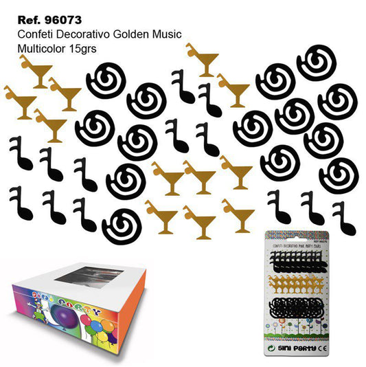 TB2362 Decorative Confetti Golden Music 15G