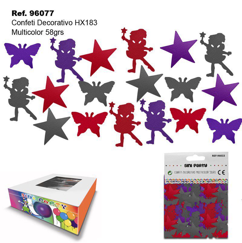 TB2366 Multicolor Decorative Confetti, Model HX183, 58 grams.