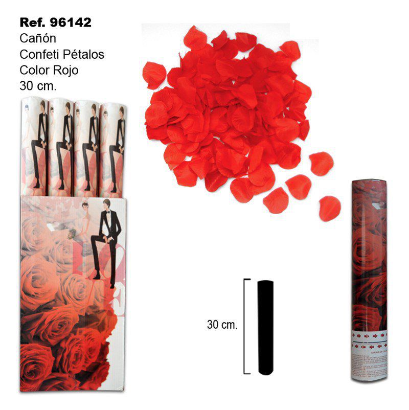 TB2403 Red Petal Confetti Cannon, 30CM