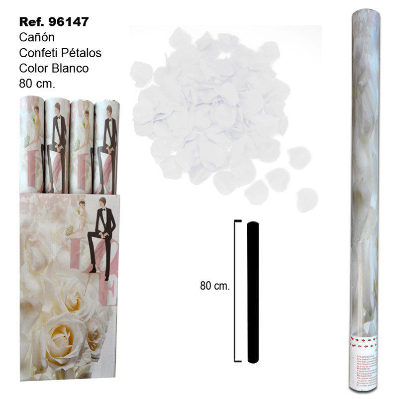 TB2406 White Confetti Petal Cannon 80CM