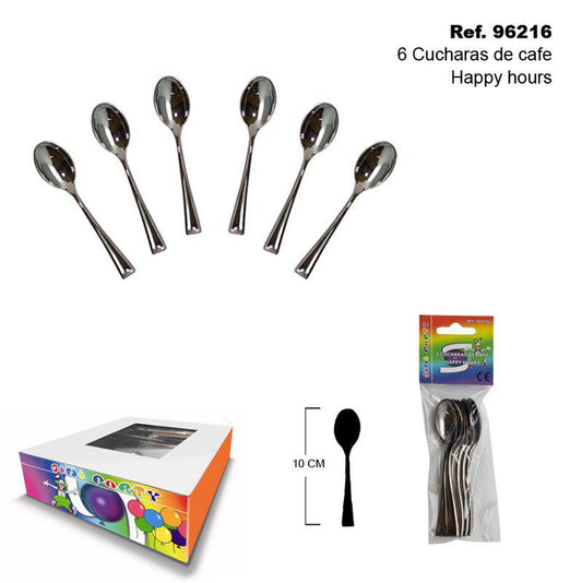 TB2435 Set of 6 Happy Hours Coffee Spoons