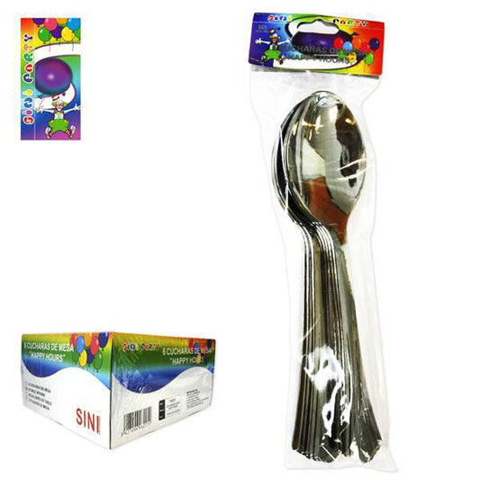 TB2438 6 DINNER SPOONS "HAPPY HOURS"