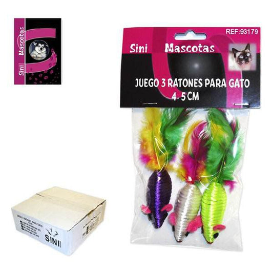 TB2502 Set of 3 Cat Mice Toys