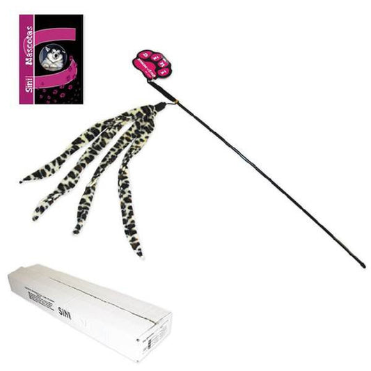 TB2506 Interactive cat wand for play, featuring dangling feathers and movements to stimulate cats' natural hunting instincts.