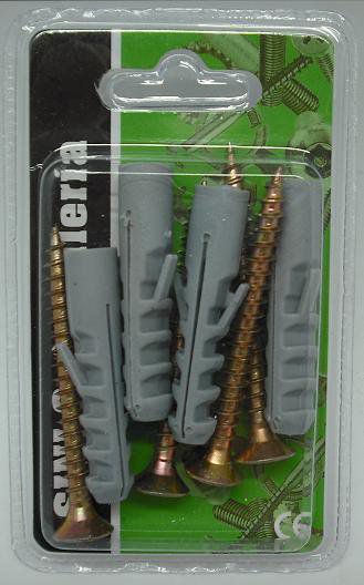 TB2542 Flat Head Screw + Nylon Plug 6*60 S8.